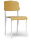 Baxton Studio Langsam Modern Dining Chair with White Frame