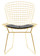 Bertoia Side Chair In Gold Finish