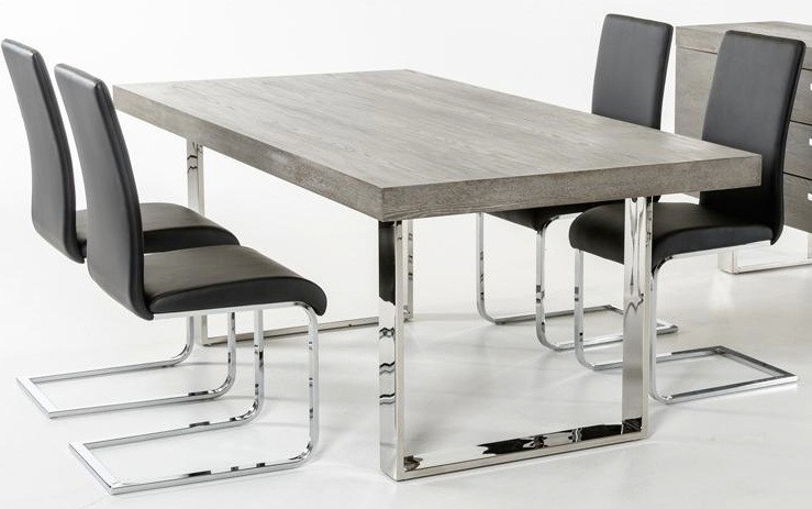 Gray Wood Dining Table | AdvancedInteriorDesigns.com