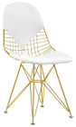 Wire Chair In Gold Finish