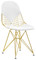 Wire Chair In Gold Finish
