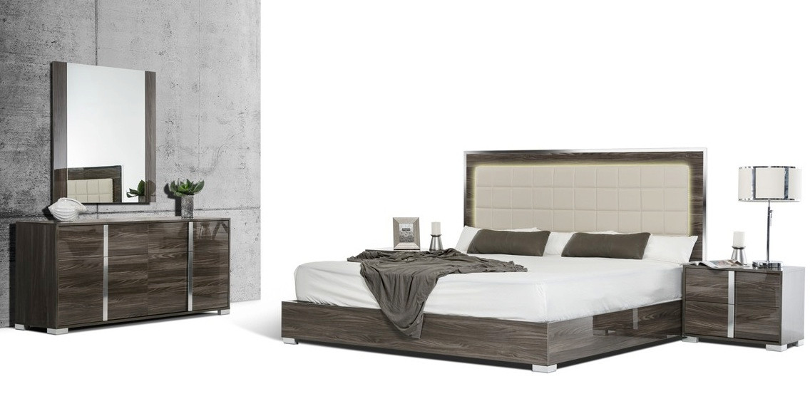 San Francisco 5pcs Modern Grey Bedroom Set