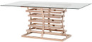 Nuevo Qubix Dining Table In Rose Gold