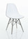 Gray  Molded Plastic Side Chair In Double Color Seat, Dowel Legs