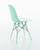 Green Molded Plastic Side Chair In Double Color Seat, Dowel Legs
