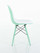 Molded Plastic Side Chair In Double Color Seat, Dowel Legs In Green Seat