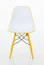 Molded Plastic Side Chair In Double Color Seat, Dowel Legs In Yellow Seat 