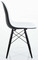 Molded Plastic Side Chair In Double Color Seat, Dowel Legs In Black