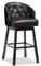 Isaac Tufted Swivel Barstool With Nail Heads Trim