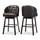 Isaac Tufted Swivel Barstool With Nail Heads Trim