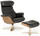 Luxur Leather Reclining Lounge Chair and Ottoman 