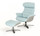Luxur Leather Reclining Lounge Chair and Ottoman 