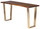 Versaille Console Table Seared Oak With Gold Stainless Steel
