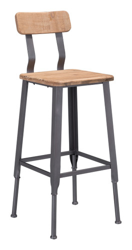 Clay Bar Chair Natural Pine & Industrial Gray