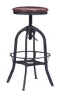 Crete Barstool Burgundy & Antique Black