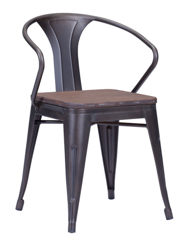 Helix Dining Chair Rustic Wood