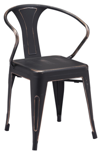 Helix Dining Chair Antique Black Gold