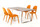 orange dining chairs
