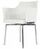 white leatherette dining chair