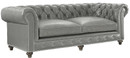 grey leather chesterfield sofa
