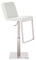 White Nuevo Lewis Brushed Frame Stool
