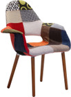 zuo moshe occasional chair patchwork multicolor