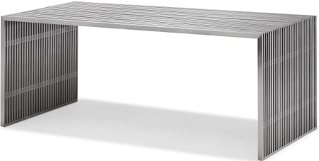 zuo novel dining table brushed stainless steel