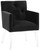 Sebastian Black Velvet Arylic Chair