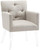 Sebastian Beige Linen Arylic Chair
