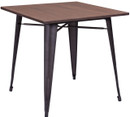 Zuo Modern Titus Dining Table Made With Rustic Bamboo And A Steel Frame