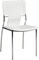 Zuo Modern White Trafico Dining Chair Made In Leatherette And Constructed With Chromed Steel