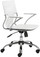 Zuo Modern Trafico Office Chair In White Made In Leatherette And Chrome Frame, Arm Pads And Adjustable Mechanism.