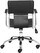 Zuo Modern Trafico Office Chair In Black Made In Leatherette And Chrome Frame, Arm Pads And Adjustable Mechanism.