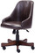 Zuo Modern Maximus Office Chair Comes With A Brown Leatherette Fabric, Wooden Base and Made Adjustable.