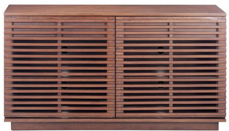 Zuo Modern Linea Credenza In Walnut Finish Made With MDF And Solid Fir Wood