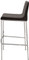 Nuevo Living Colter Counter Stool In Black Genuine Leather And Chromed Steel