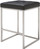 Nuevo Living Chi Counter Stool In Black Naugahyde Upholstery And A Brushed Stainless Steel Frame