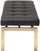 Nuevo Living Louve Bench Upholstered In Black Naugahyde