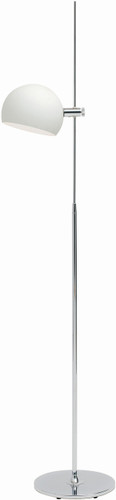 Nuevo Living Sussex Floor Lamp Made With Chromed Steel And A Frosted Glass Shade
