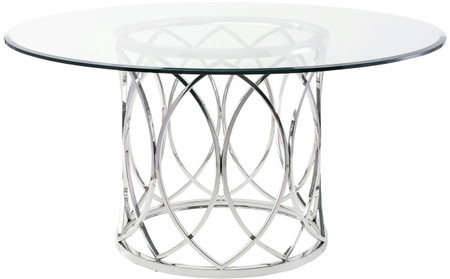 Juliette Dining Table High Polished Stainless Steel