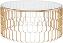Jewel Coffee Table In Brushed Gold Stainless Steel