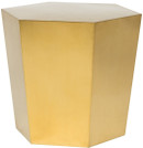 Hexa Side Table, Brushed Gold