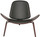 Artemis Lounge Chair Black Leather Dark Walnut