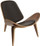 Artemis Lounge Chair Black Leather Walnut