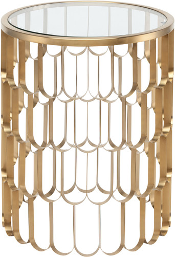 Nuevo Jewel Side Table Brushed Gold