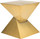 Pyramid End Table Brushed Gold