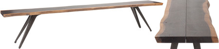 Nuevo Vega Dining Bench Seared Oak