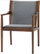 Alto Occasional Chair Grey Fabric Walnut