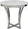 Aurora Side Table In Stainless Steel With A Round Marble Top