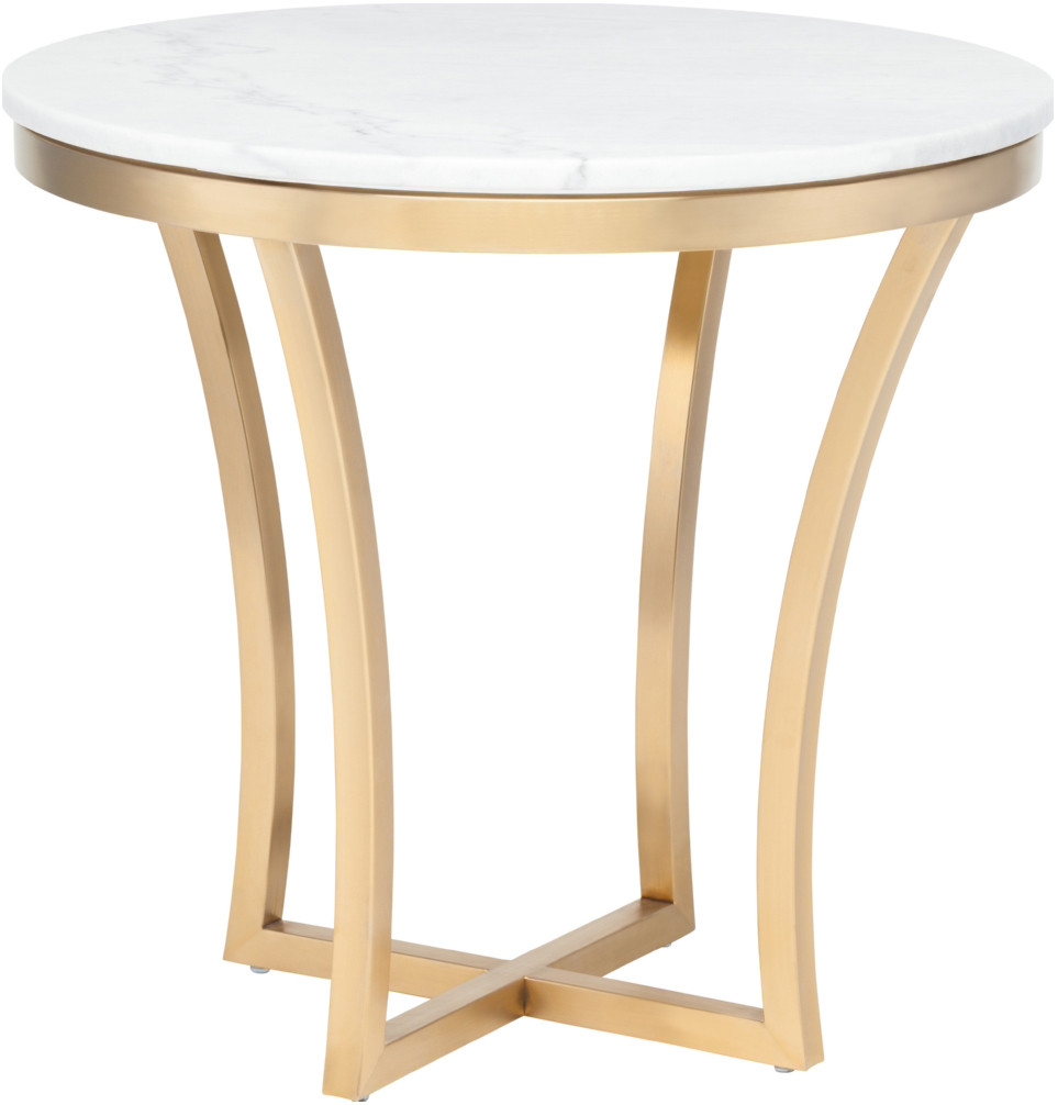 Side table shop gold and white